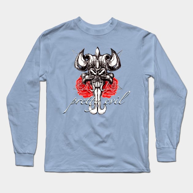 Pretty Evil (color) Long Sleeve T-Shirt by GodsBurden